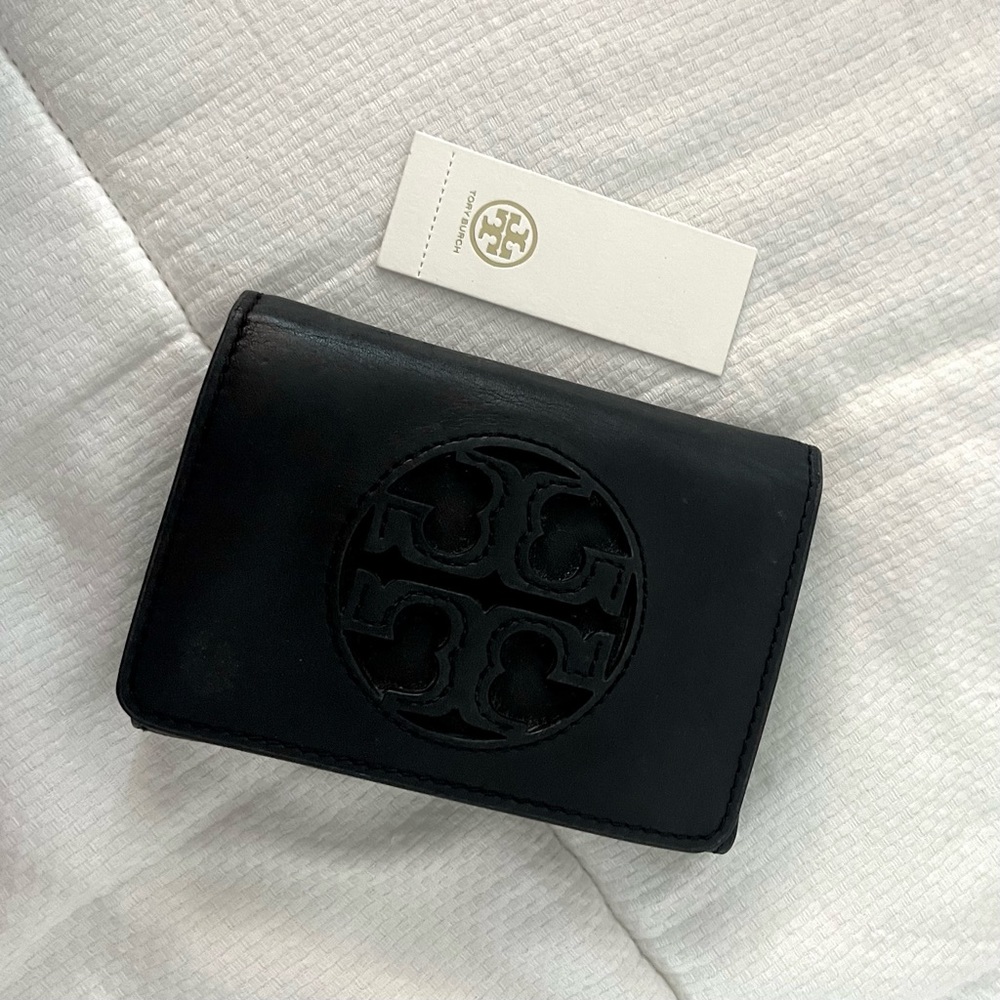 Tory Burch Black Medium Flap Wallet